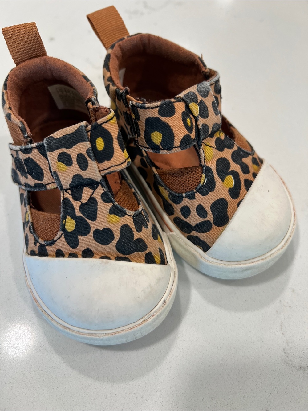 TOMS - 4, baby/toddler Mary Jane’s, animal print, tennis shoes